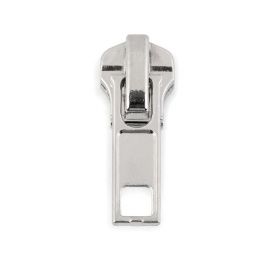 Jezdec na kovový zip 5mm nikl stříbrný