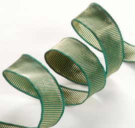 Stuha rex zlatozelená 27mm