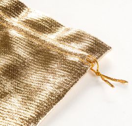 Dárkový pytlík zlatý 18x12cm