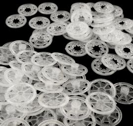 Patentky plastové Ø20 mm transparent