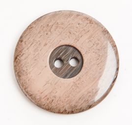 Gombík plastový dvojdierkové béžový melír