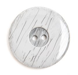 Gombík plastový dvojdierkové sivý melír