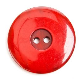 Gombík plastový dvojdierkové červený