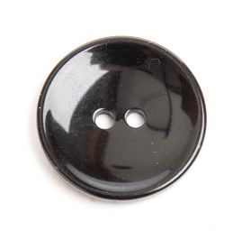 Gombík plastový dvojdierkové čierny hladký malý