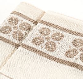 Kuchyňské utěrky krémová/šedá 2 ks