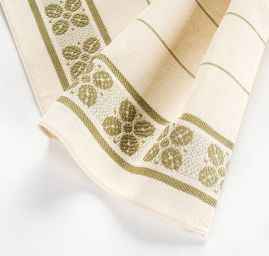 Kuchyňské utěrky krémová/olivová 2 ks