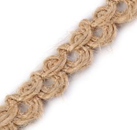 Prýmek lemovka rustikální juta vlnky