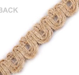 Prýmek lemovka rustikální juta vlnky