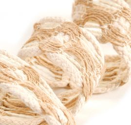 Prýmek lemovka rustikální juta vlnky světlá tmavá