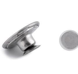 Knoflík riflový velikost 26" výkyvný JEANS bílý