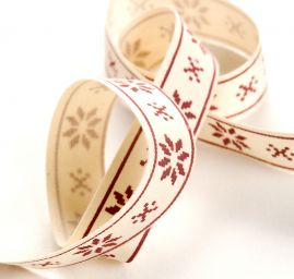 Stuha bavlněná vánoční vzor vánoční hvězdy