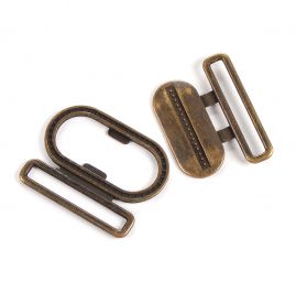 Spona opasková kov ovál průvlak 40 mm staromosaz