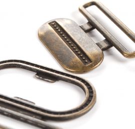 Spona opasková kov ovál průvlak 40 mm staromosaz