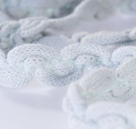 Pleteninová porta vlnky svetlo modrá