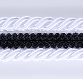 Galónové prámik v štýle chanel bieločierny