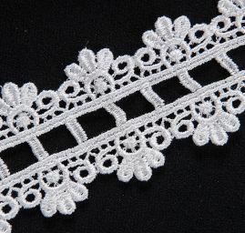 Krajka lemovací oboustranná bílá