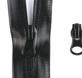 Jezdec ke spirálovým voděodolným zipům 5mm černý