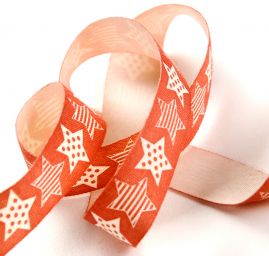 Stuha bavlněná vánoční vzor hvězdičky