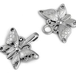 Ozdobné zapínání motýl nikl
