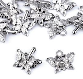 Ozdobné zapínání motýl nikl