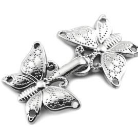 Ozdobné zapínání motýl nikl