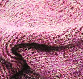 Šála pletená MarLen s melírovými pruhy