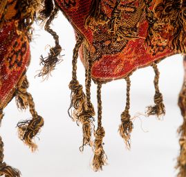 Maxi šála pléd paisley vzor skořicověhnědý