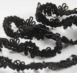 Oděvní prýmek černý