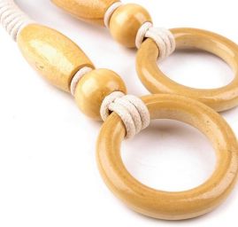 Ucha na tašky točená šňůra korálky přírodní