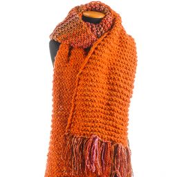 Šála pléd maxi šál rezavý