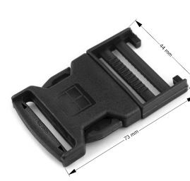 Spona trojzubec šířka 40 mm černá otevřený průvlak