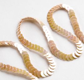 Flitrový prýmek pastel růžovo-ornažový