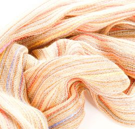 Šála jemná s třásněmi žlutá