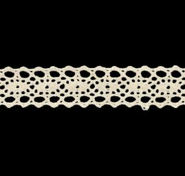 Krajka lem hrubá oboustranná bavlna smetanová