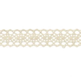 Krajka lem hrubá oboustranná bavlna smetanová