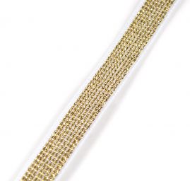 Guma 10mm s lurexem zlatá
