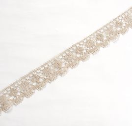 Krajka lemovací lněná režné barvy lemovací šíře 50mm