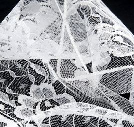 Krajka široká květinový geometrický vzor 