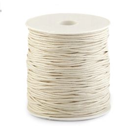 Šňůra bavlněná voskovaná 1,5-2mm režná světlá