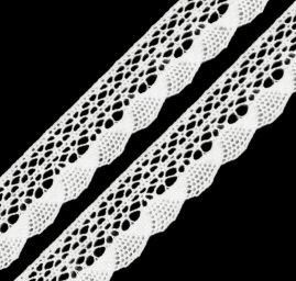 Krajka lem bavlněná paličkovaná šíře 32mm bílá