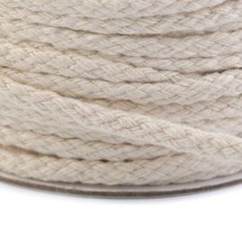 Oděvní šňůra knot pletený režné barvy