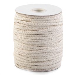 Oděvní šňůra knot pletený režné barvy 4mm