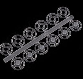 Patentky plastové Ø7 mm vel. 1/2 transparent