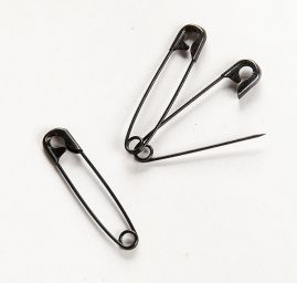 Spínací špendlík 38mm černý SLEVA