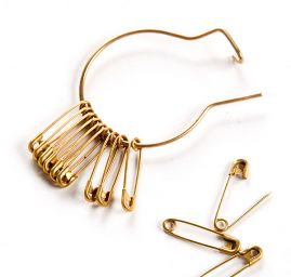 Spínací špendlík velikost 19mm 3/0 zlatý