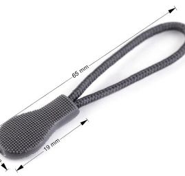 Poutko plastové na jezdce na zip hnědé