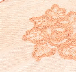 Pružná krajka lem lososová vsadka