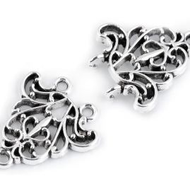 Ozdobné filigránové zapínání 25x55 nikl