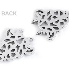 Ozdobné filigránové zapínání 25x55 nikl