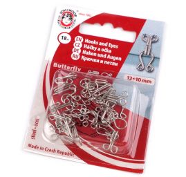 Háček+očko č.4 (12+10mm) nikl stříbrný